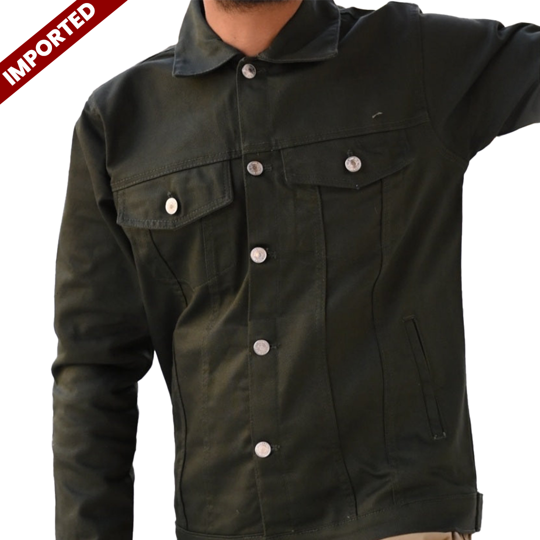 Men's Green Denim Jacket