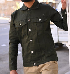 Men's Green Denim Jacket