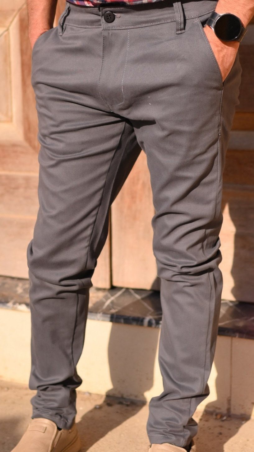 Men's Dark Gray Cheeno Pants