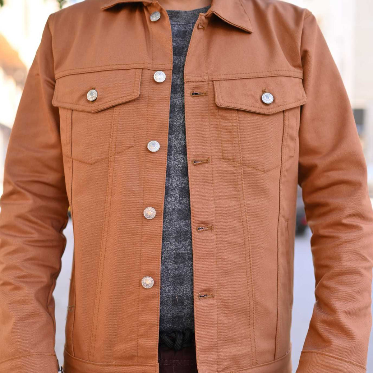Men's Camel Denim Jacket