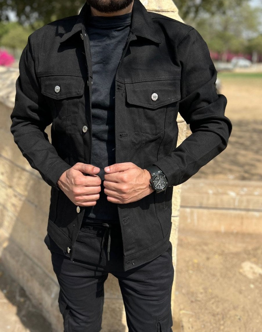 Men's Black Denim Jacket