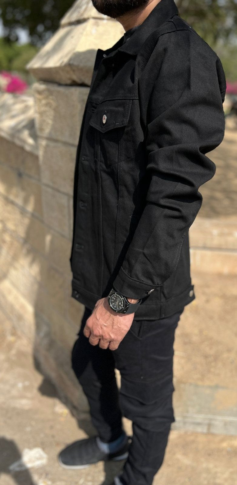 Men's Black Denim Jacket
