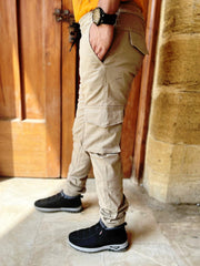 Men's Basic Light Cream Cargo Pant