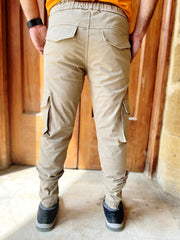 Men's Basic Light Cream Cargo Pant