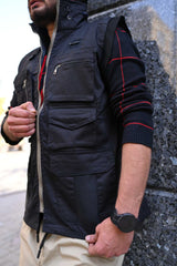 Men's Sleevless Cargo Jacket