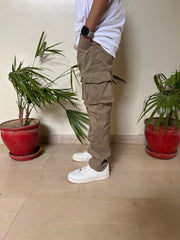 LOOSE FIT POWER STRECH CARGOS BACH COLOUR