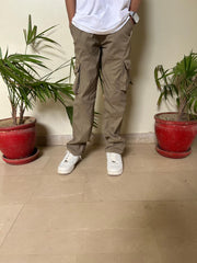 LOOSE FIT POWER STRECH CARGOS BACH COLOUR