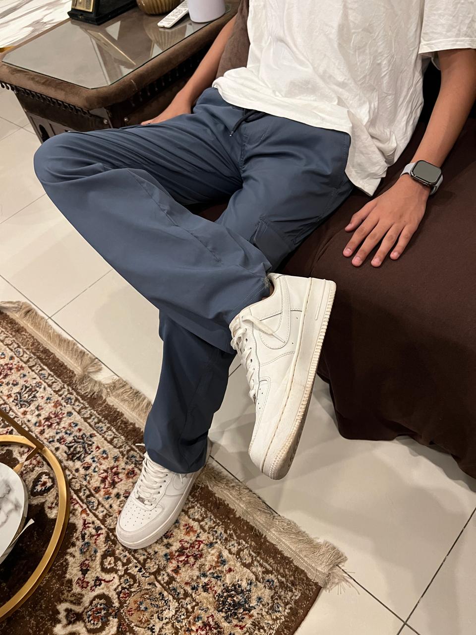 LOOSE FIT POWER STRECH CARGOS PATROL BLUE COLOUR