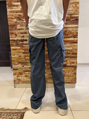 LOOSE FIT POWER STRECH CARGOS PATROL BLUE COLOUR