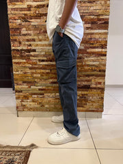 LOOSE FIT POWER STRECH CARGOS PATROL BLUE COLOUR