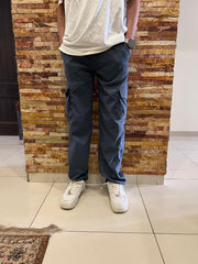 LOOSE FIT POWER STRECH CARGOS PATROL BLUE COLOUR