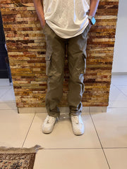 LOOSE FIT POWER STRECH CARGOS BACH COLOUR