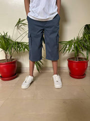 3 QUARTER POWER STRECH PATROL BLUE SHORTS