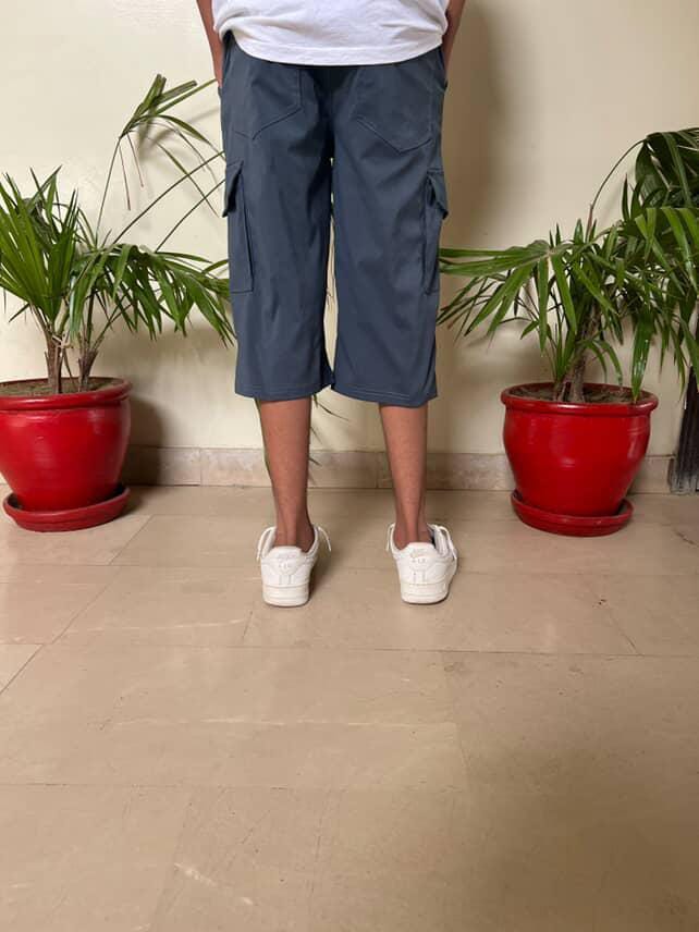 3 QUARTER POWER STRECH PATROL BLUE SHORTS