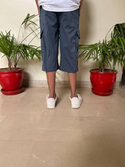 3 QUARTER POWER STRECH PATROL BLUE SHORTS