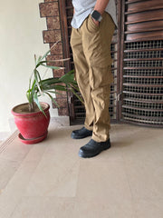 LOOSE FIT POWER STRECH CARGOS CAMEL COLOUR