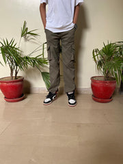 LOOSE FIT POWER STRECH CARGOS LIGHT GREEN COLOUR