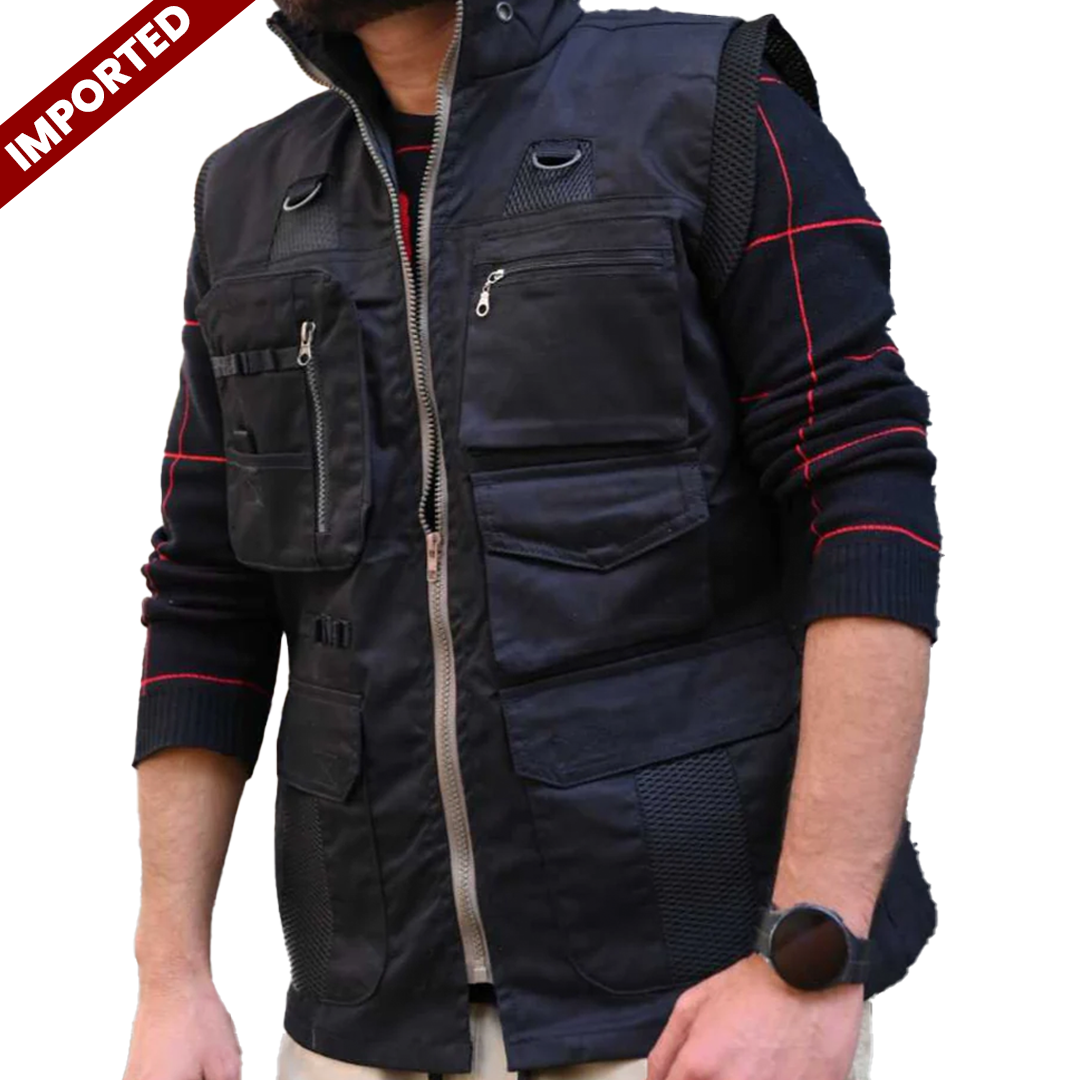 Men's Sleevless Cargo Jacket